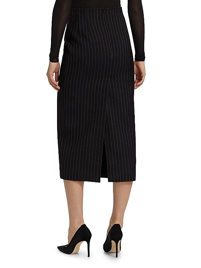 Contour Wool Midi-Skirt