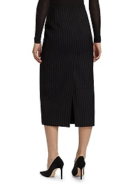 Contour Wool Midi-Skirt