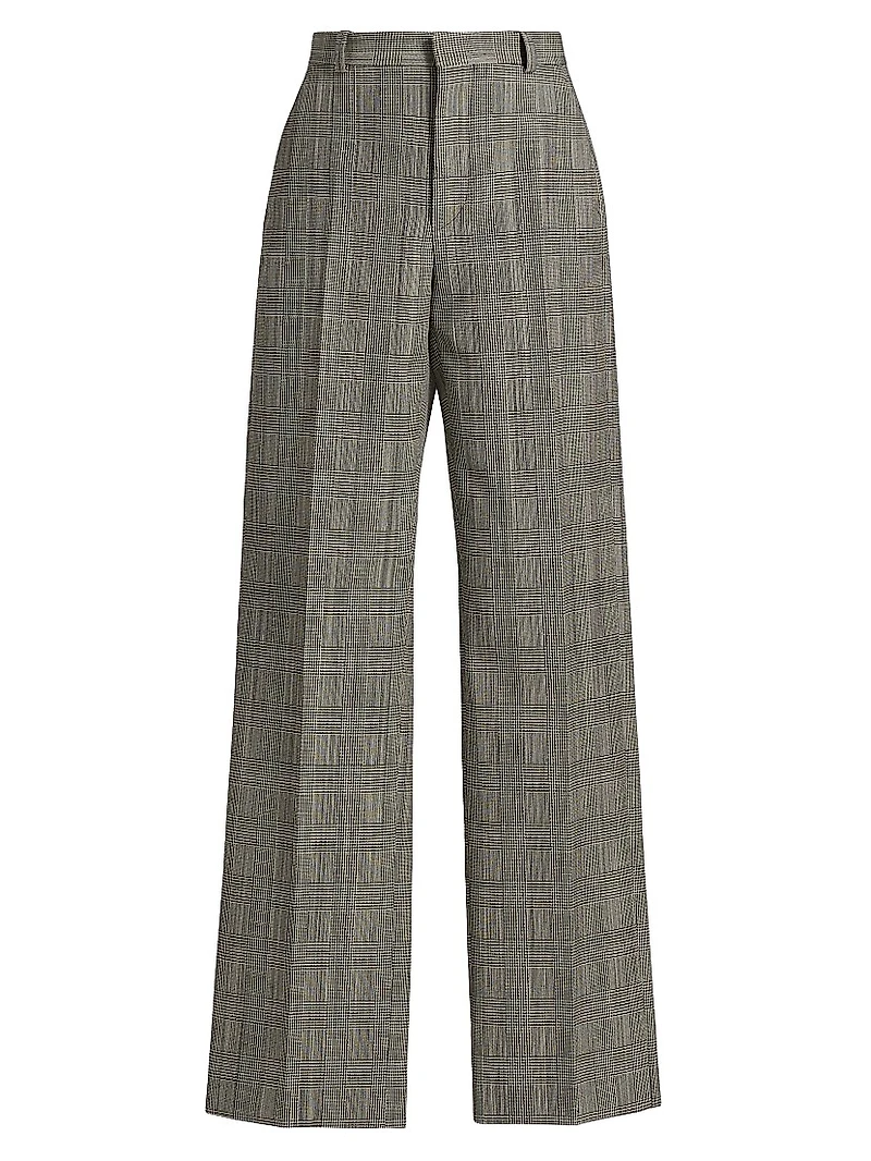 Glen Check Straight-Leg Trousers