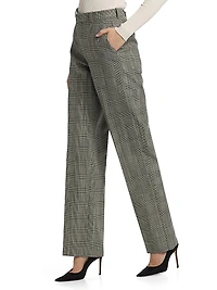 Glen Check Straight-Leg Trousers