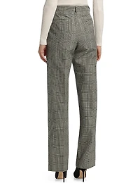 Glen Check Straight-Leg Trousers