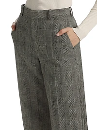 Glen Check Straight-Leg Trousers