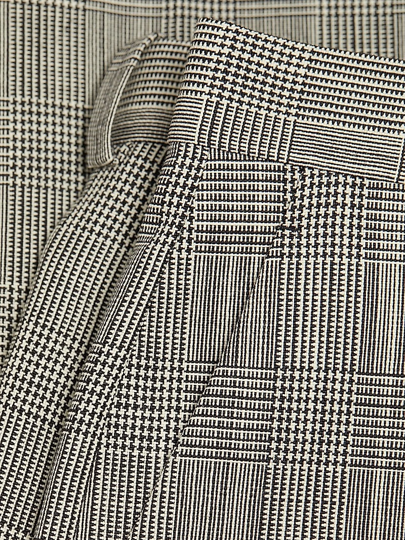 Glen Check Straight-Leg Trousers