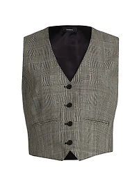 Glen Check Wool Waistcoat