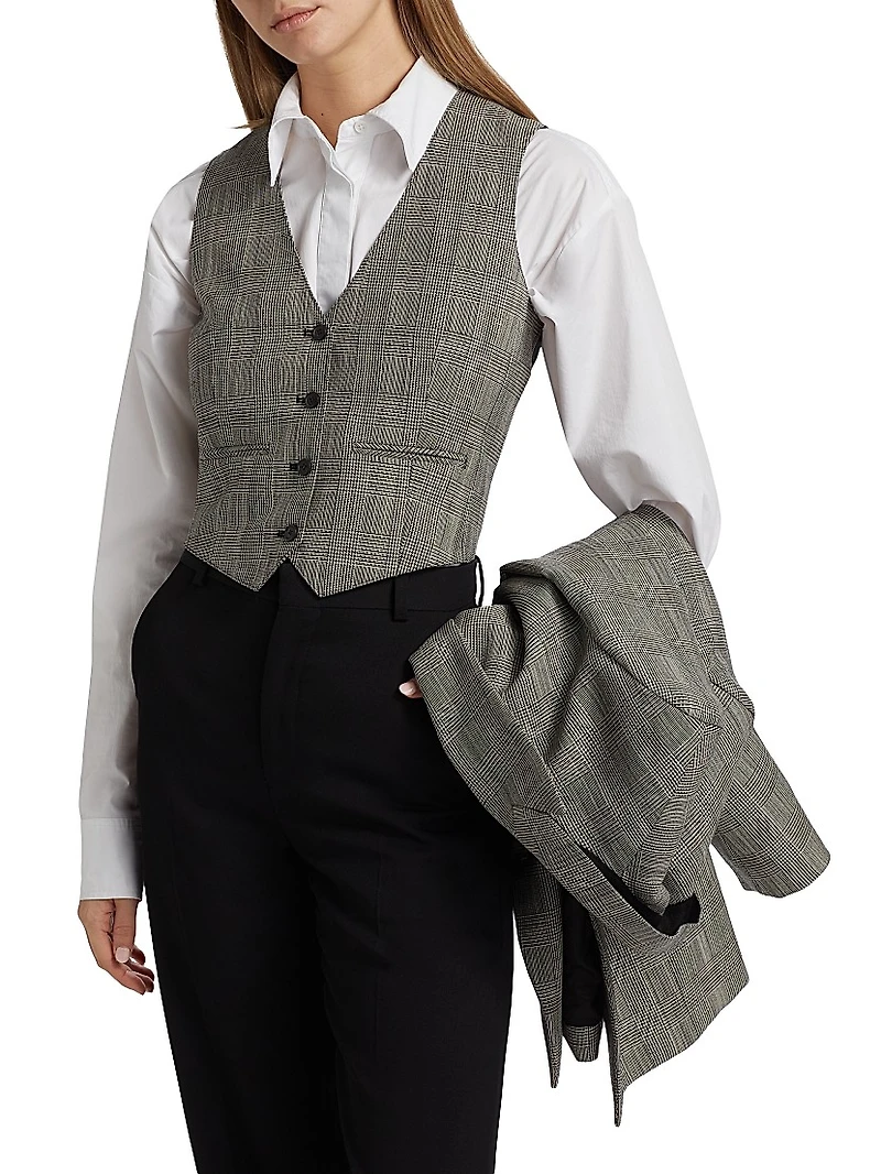 Glen Check Wool Waistcoat