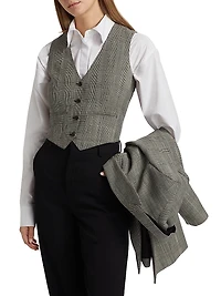 Glen Check Wool Waistcoat