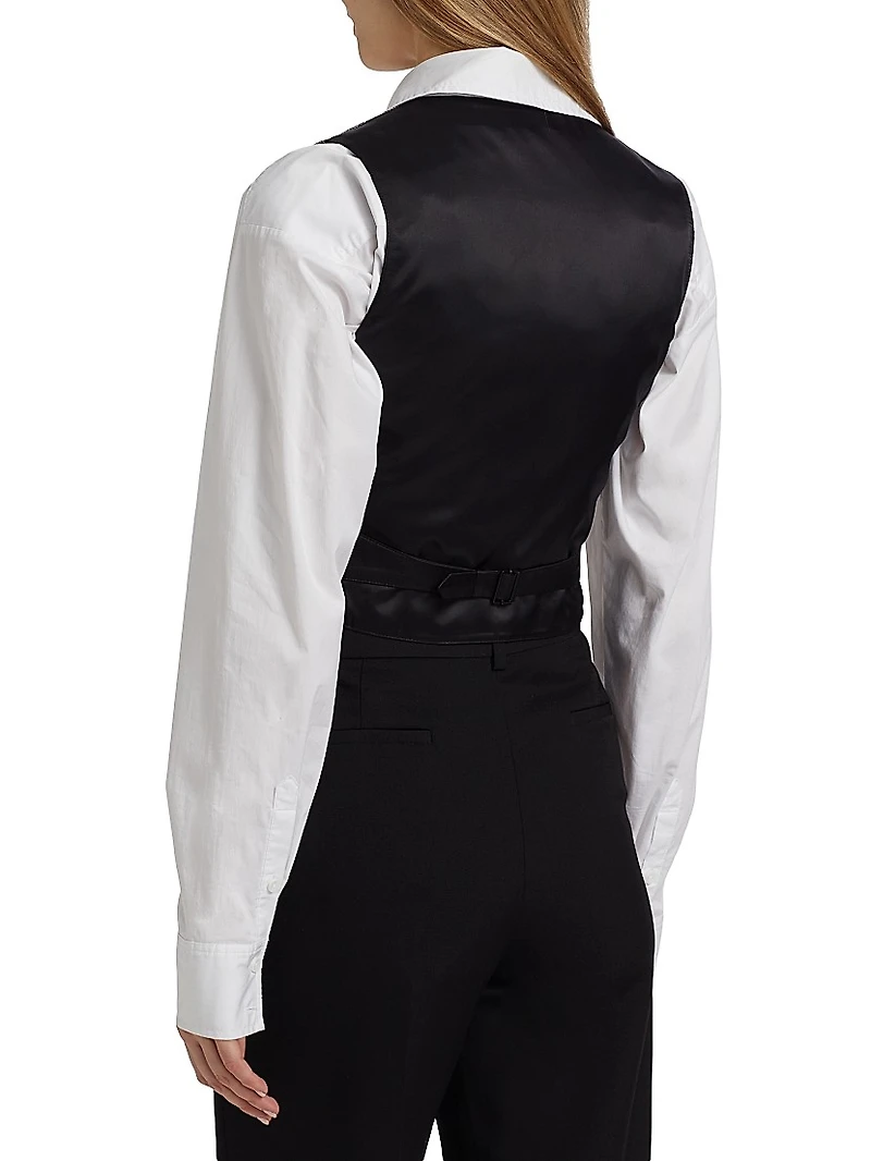 Glen Check Wool Waistcoat