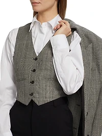 Glen Check Wool Waistcoat