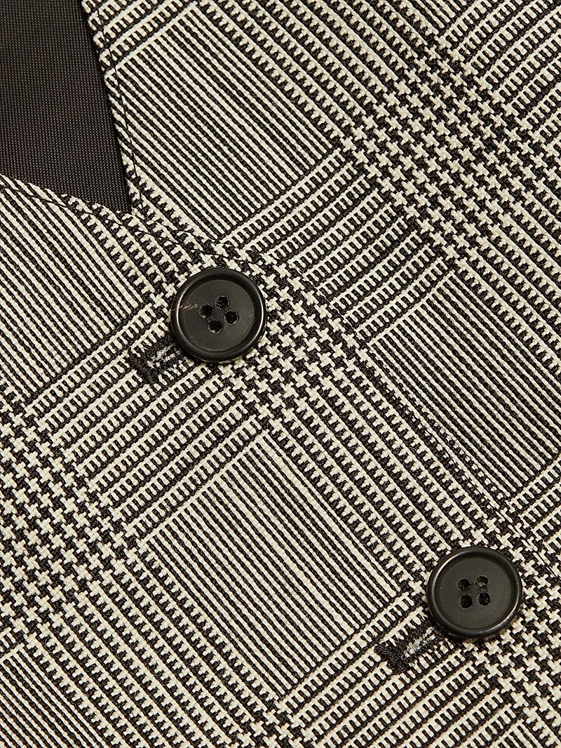 Glen Check Wool Waistcoat