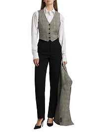 Glen Check Wool Waistcoat