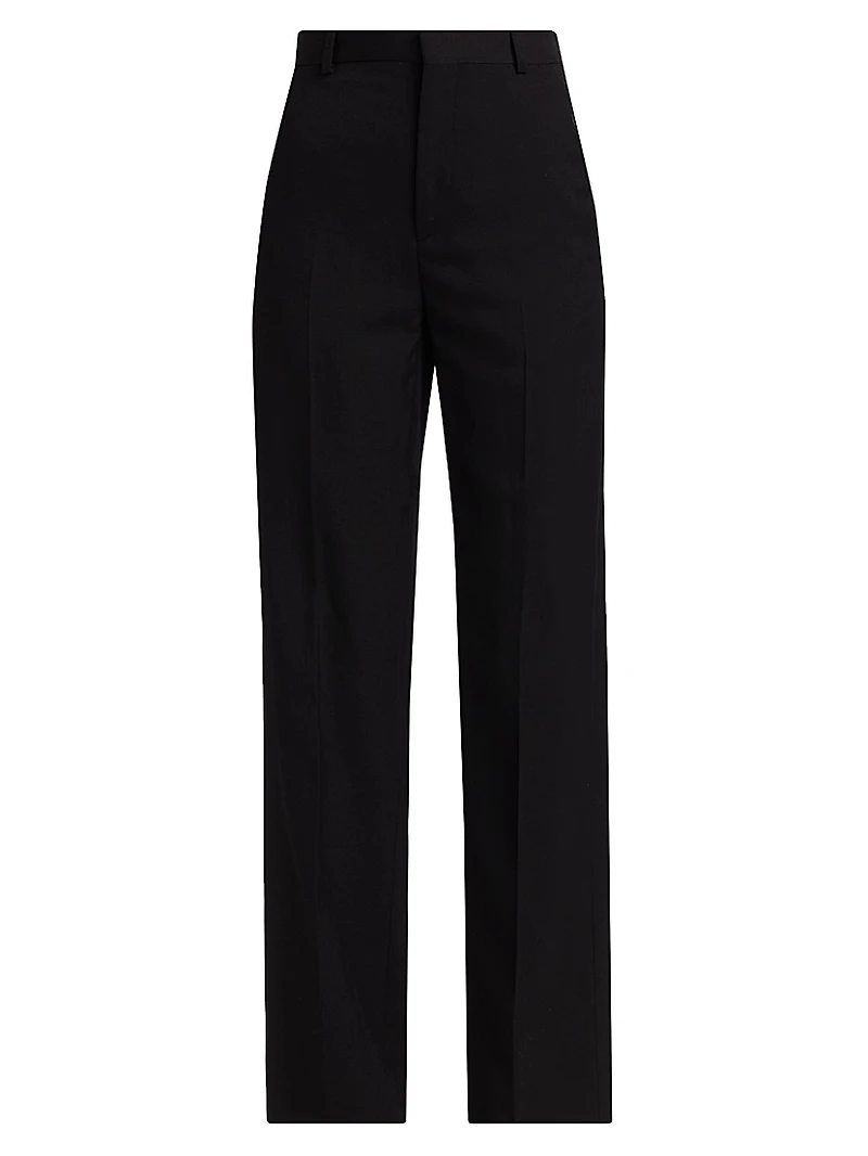 Wool Straight-Leg Trousers