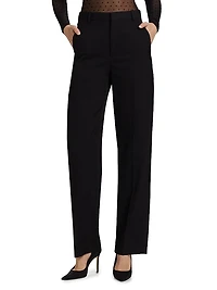 Wool Straight-Leg Trousers