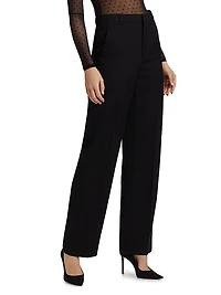 Wool Straight-Leg Trousers
