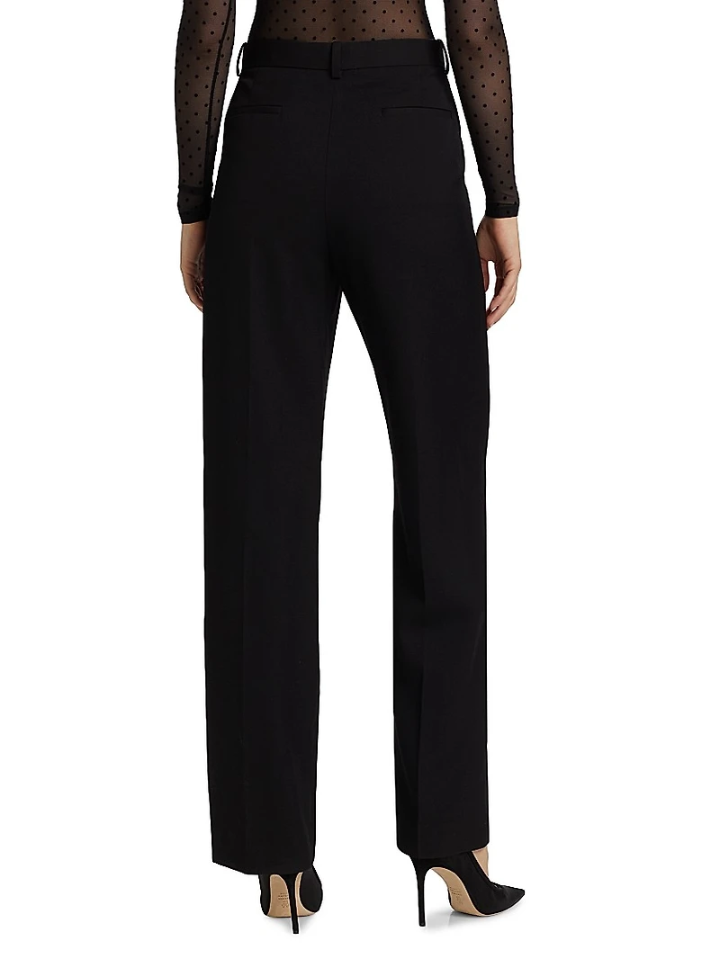 Wool Straight-Leg Trousers