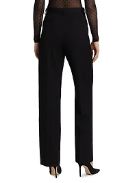 Wool Straight-Leg Trousers