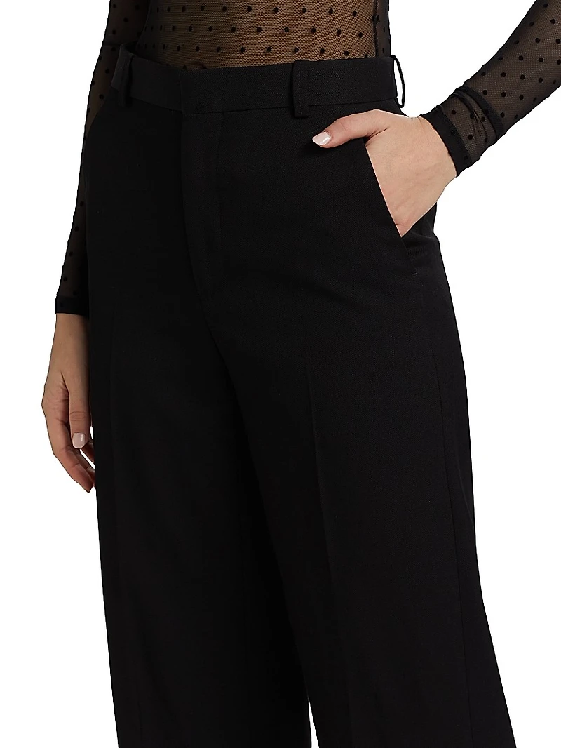 Wool Straight-Leg Trousers