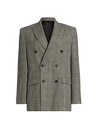 Glen Check Double-Breasted Blazer