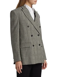 Glen Check Double-Breasted Blazer