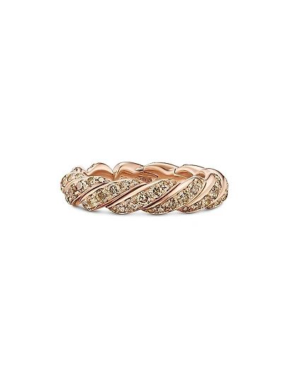 Pavéflex Band Ring 18K Rose Gold
