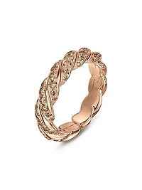 Pavéflex Band Ring 18K Rose Gold