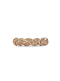 Pavéflex Band Ring 18K Rose Gold