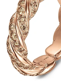 Pavéflex Band Ring 18K Rose Gold