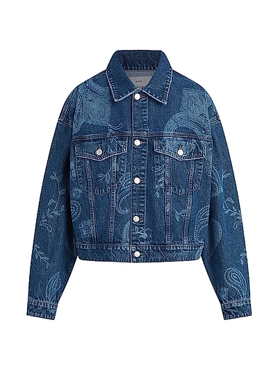 Brea Swing Paisley Trucker Jacket