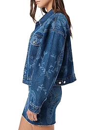 Brea Swing Paisley Trucker Jacket