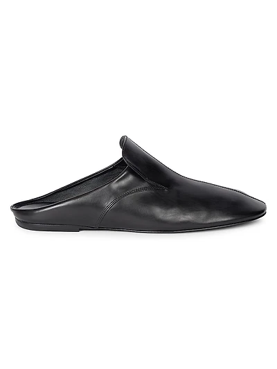 Leather Slip-On Mules