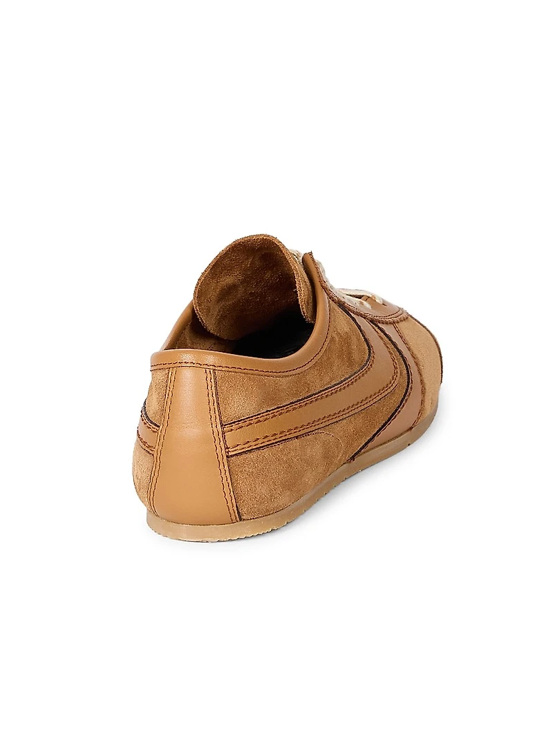 Retro Leather Low-Top Sneakers