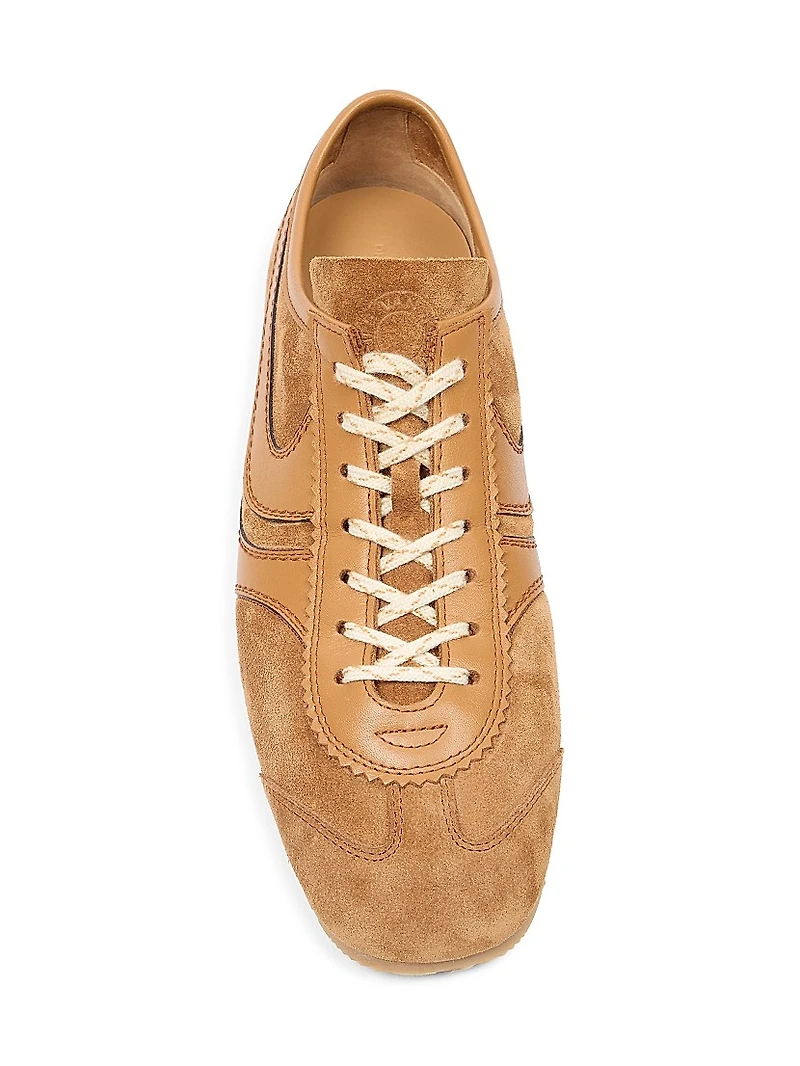 Retro Leather Low-Top Sneakers