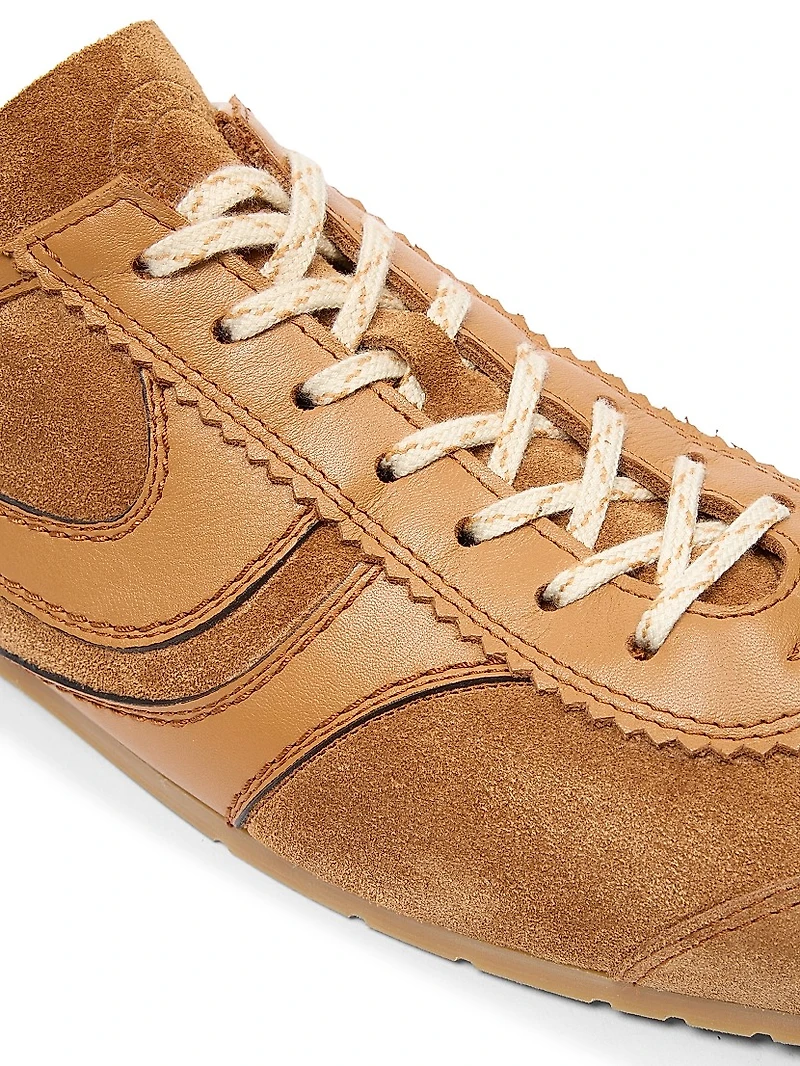 Retro Leather Low-Top Sneakers