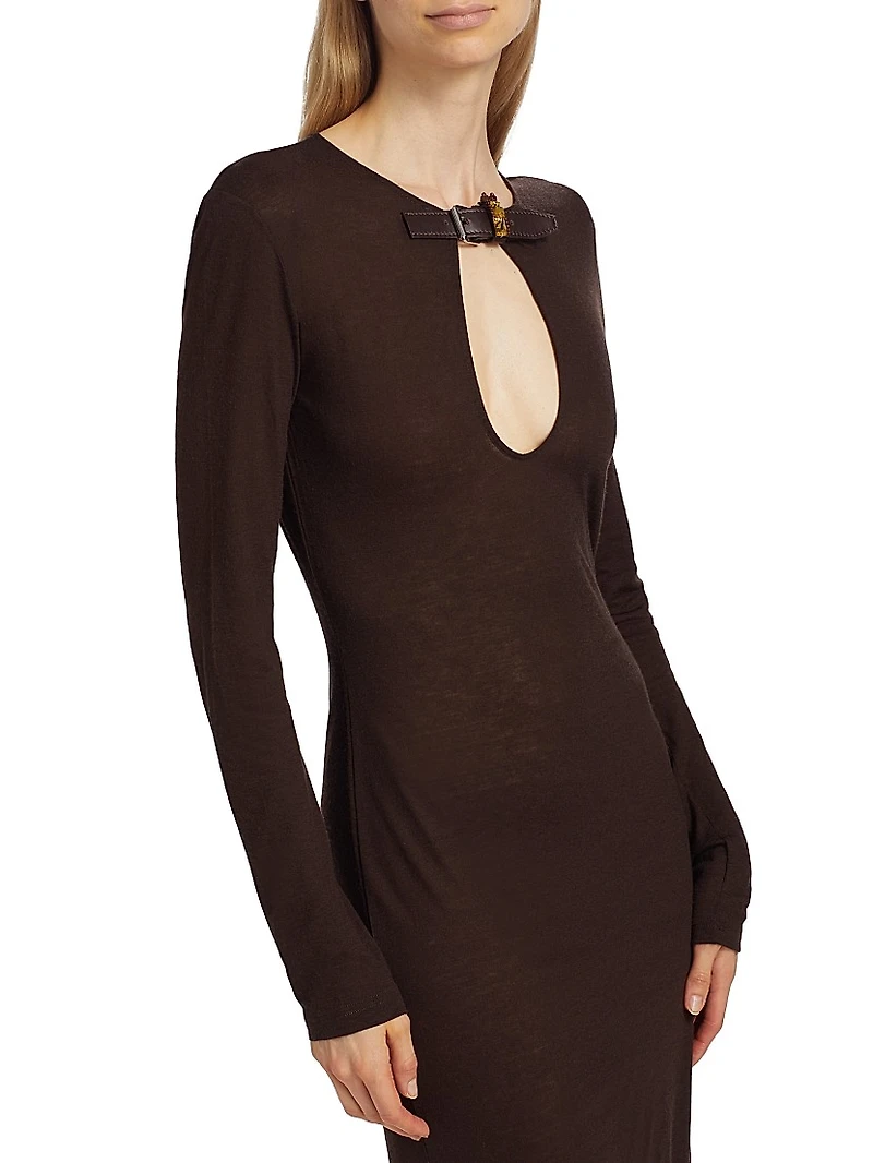 Cirrus Wool-Blend Jersey Midi-Dress