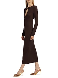 Cirrus Wool-Blend Jersey Midi-Dress