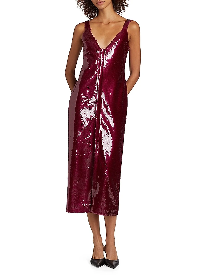Kal Sequined Midi-Dress