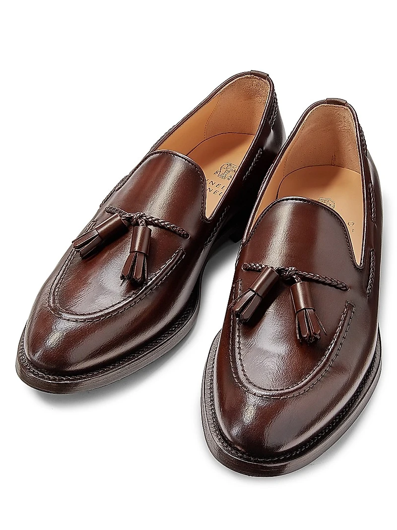 Leather Tassel Loafers