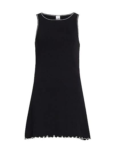 Sporty Contrast Cotton Minidress