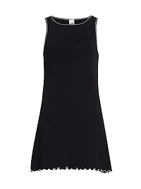 Sporty Contrast Cotton Minidress