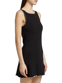 Sporty Contrast Cotton Minidress