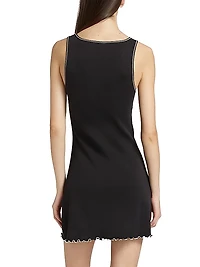 Sporty Contrast Cotton Minidress