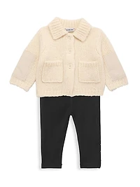 Baby Girl's Wool-Blend Knit Coat
