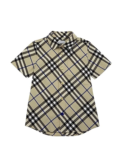Little Boy's & Boy's Check Short-Sleeve Shirt