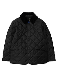 Little Boy's & Boy's Corduroy-Trimmed Quilted Jacket