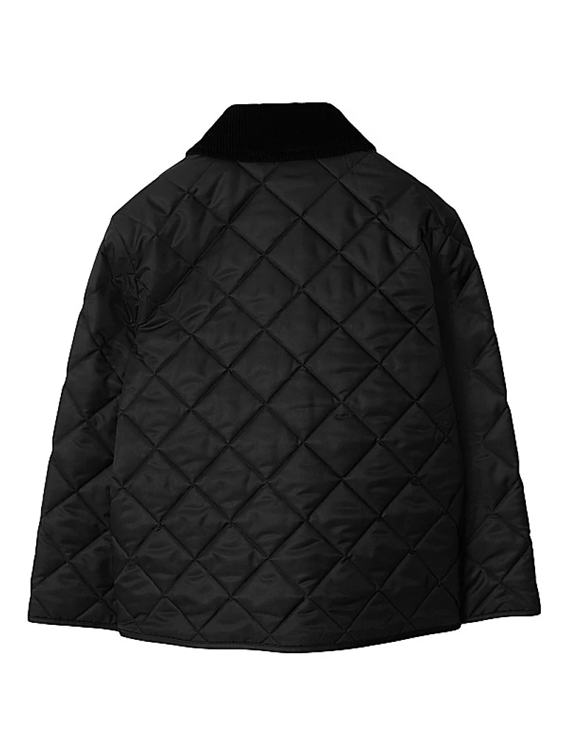 Little Boy's & Boy's Corduroy-Trimmed Quilted Jacket