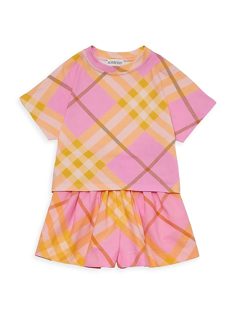 Baby Girl's,Little Girl's & Marcy Check Shorts