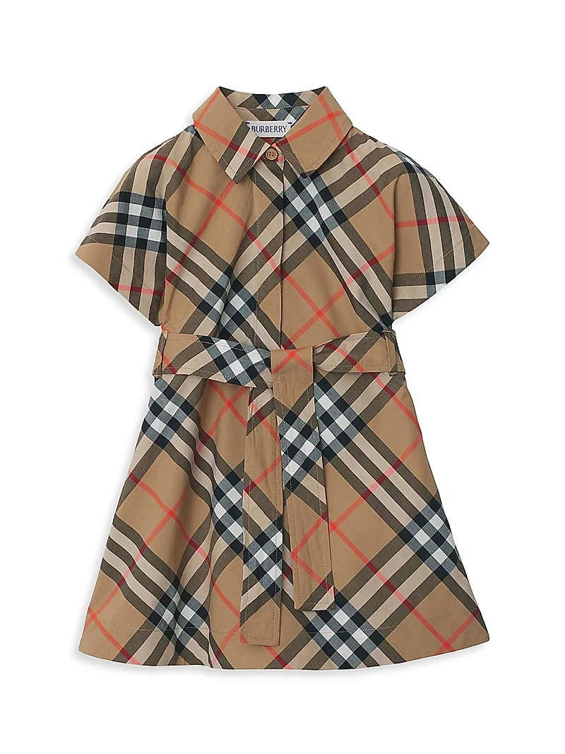 Baby Girl's, Little Girl's & Guilietta Check Shirtdress