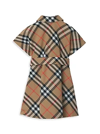 Baby Girl's, Little Girl's & Guilietta Check Shirtdress