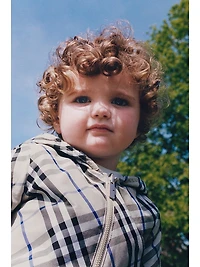 Baby's & Little Kid's Check Reversible Zip Hooded Jacket