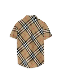 Baby Boy's, Little Boy's & Check Short-Sleeve Shirt