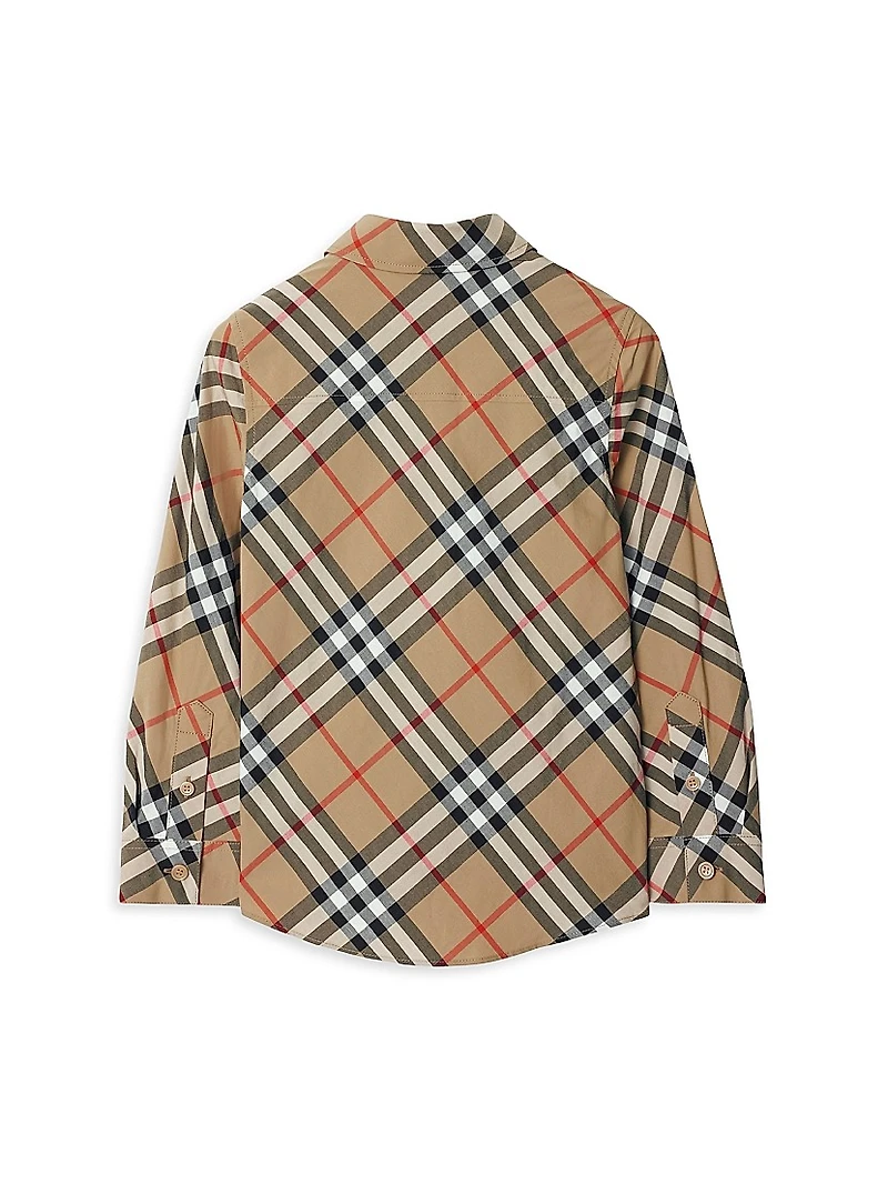 Baby Boy's, Little Boy's & Signature Check Button-Up Shirt